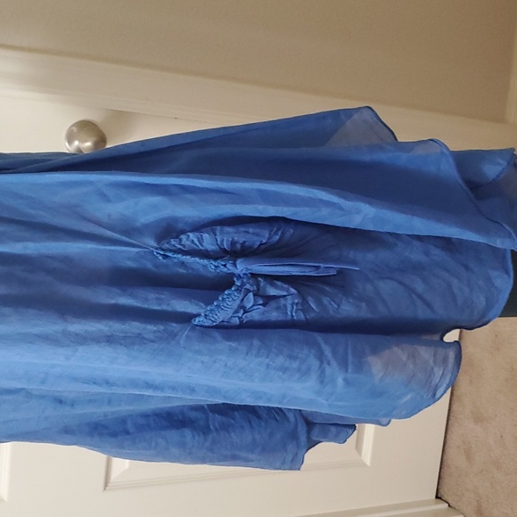 M silk cotton blend biased cut slouch pockets light flowy made in Italy frock - Picture 3 of 8